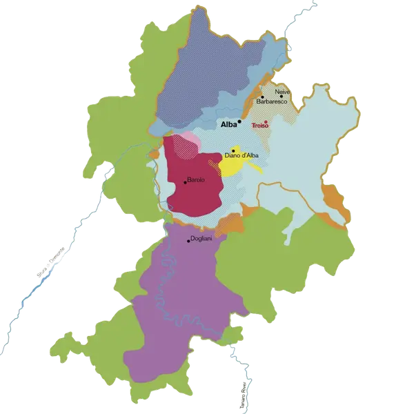 Mappa della Bassa Langa